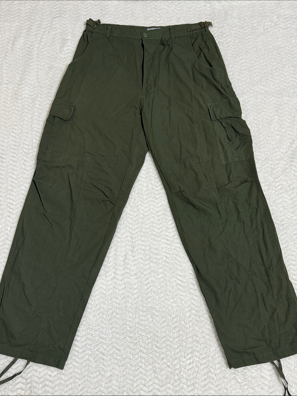 Vintage olive green military-style cargo Pants P3 Marco Men 36/34 Made in Korea
